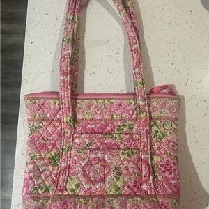 Vera Bradley Pink and Green Floral Tote